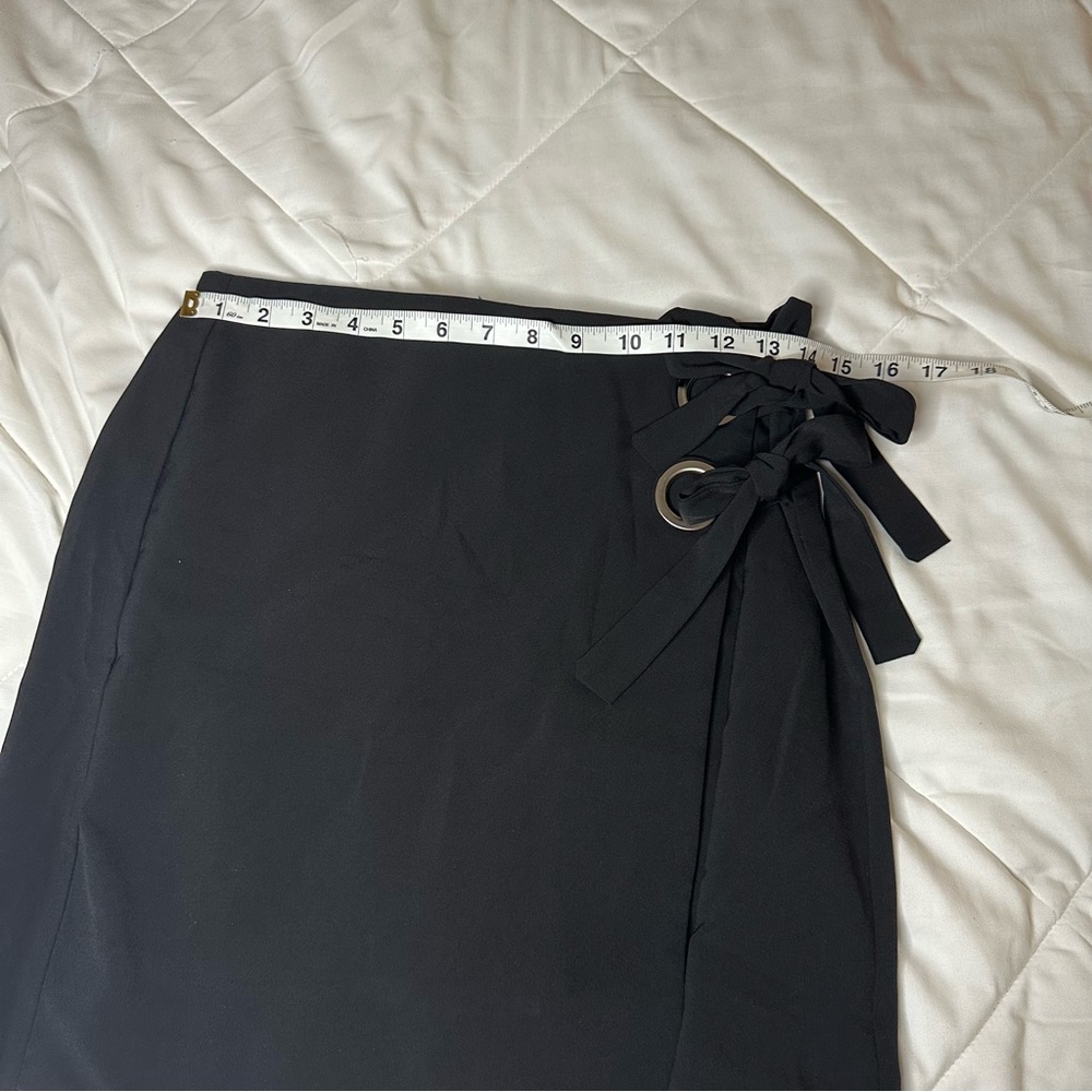 Lulu’s Chic for the Week Black Wrap Mini Skirt - Picture 10 of 10